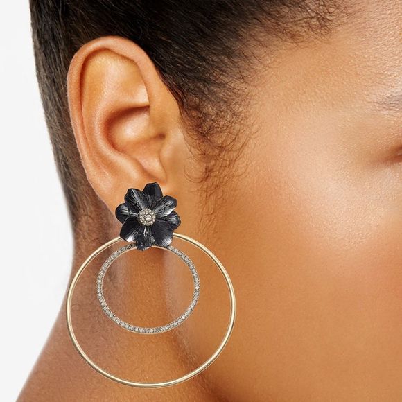 𝅺thalia Sodi Xlarge two tone earrings - Picture 1 of 3